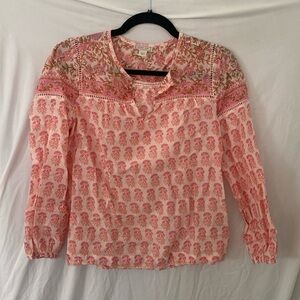 Point Sur JCrew block print top  XXS